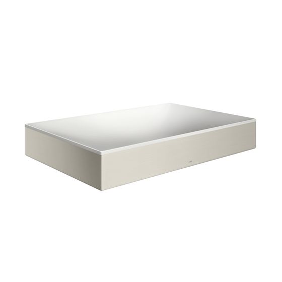 Hansgrohe AXOR Aufsatzwaschtisch Suite Quadratisch, 600x95x400mm, ohne Hahnloch, Überlauf, Edelstahl Optic