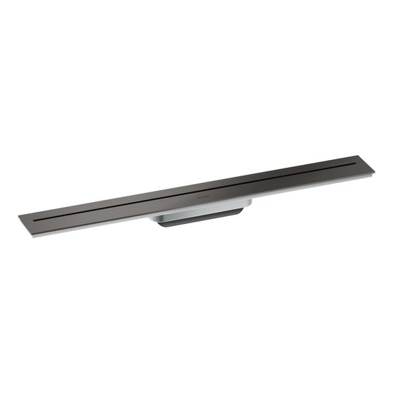 Hansgrohe AXOR Drain Fertigset Duschrinne 700mm zur Wandmontage, 55l/min, Brushed Black Chrome