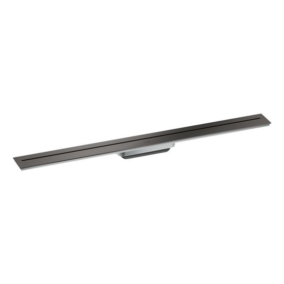 Hansgrohe AXOR Drain Fertigset Duschrinne 900mm zur Wandmontage, 55l/min, Brushed Black Chrome