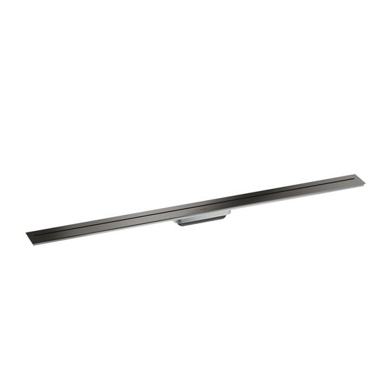 Hansgrohe AXOR Drain Fertigset Duschrinne 1200mm zur Wandmontage, 55l/min, Polished Black Chrome