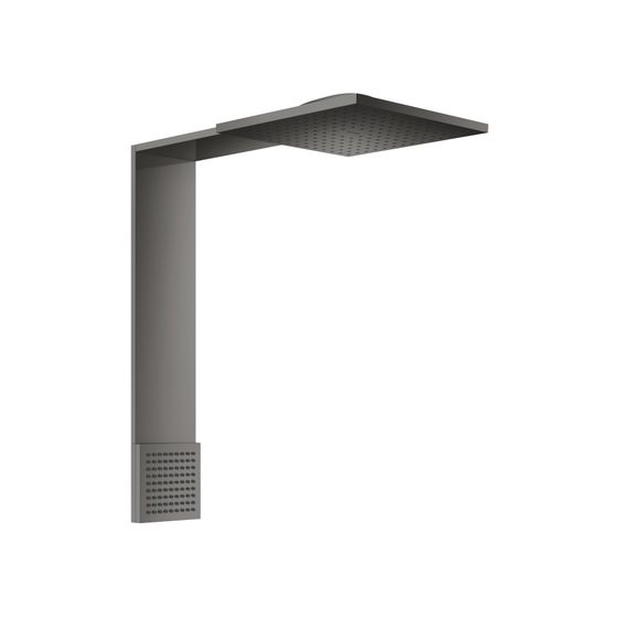 Hansgrohe AXOR ShowerComposition Brausenmodul, 21,6l/min, 250x250mm, 2jet, Schulterbrause, Polished Black Chrome