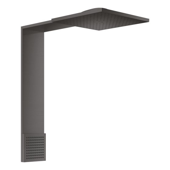 Hansgrohe AXOR ShowerComposition Brausenmodul, 21,6l/min, 250x250mm, 2jet, Schulterbrause, Brushed Black Chrome