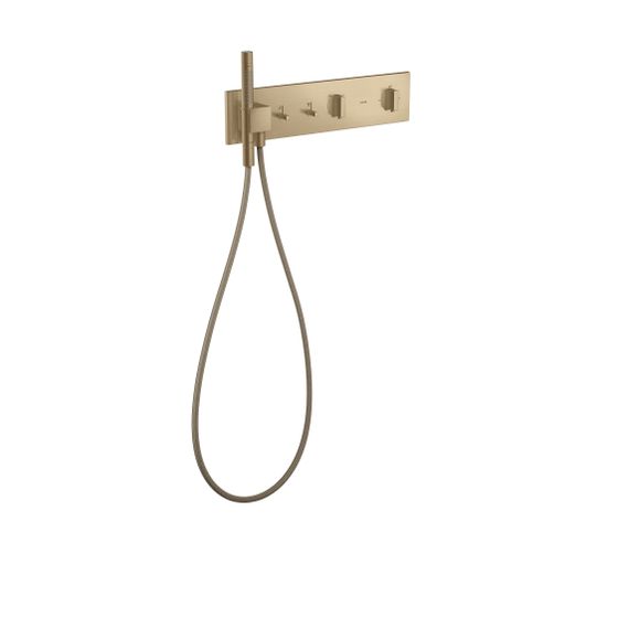 Hansgrohe AXOR ShowerComposition Thermostatmodul 470x110mm, Unterputz für 2 Verbraucher, Brushed Bronze