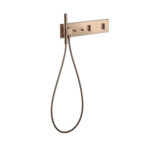 Hansgrohe AXOR ShowerComposition Thermostatmodul 470x110mm, Unterputz für 2 Verbraucher, Polished Red Gold