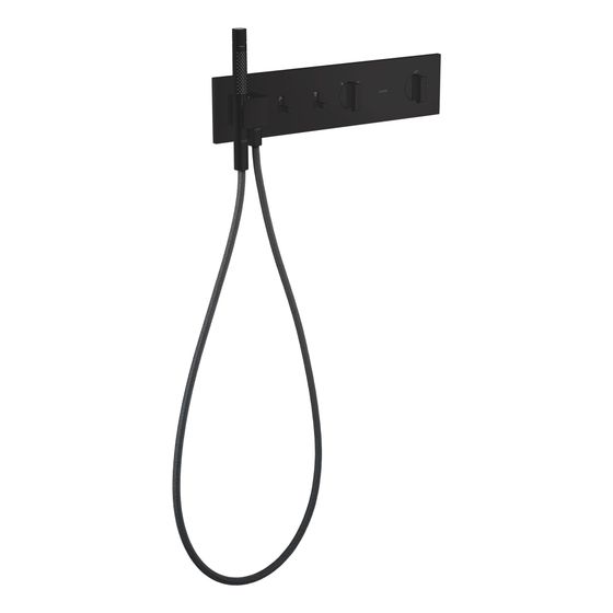 Hansgrohe AXOR ShowerComposition Thermostatmodul 470x110mm, Unterputz für 2 Verbraucher, Mattschwarz