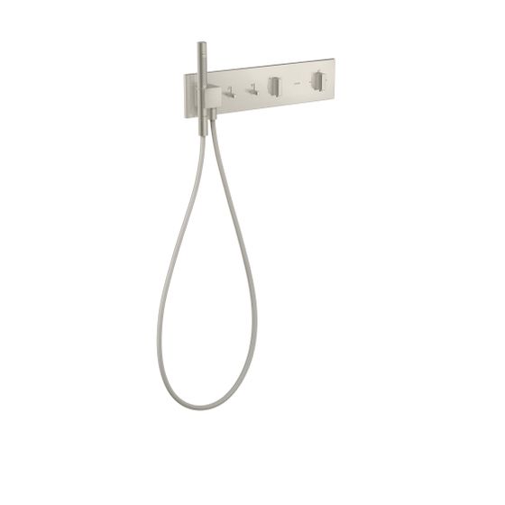 Hansgrohe AXOR ShowerComposition Thermostatmodul 470x110mm, Unterputz für 2 Verbraucher, Edelstahl Optic