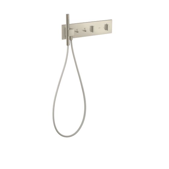 Hansgrohe AXOR ShowerComposition Thermostatmodul 470x110mm, Unterputz für 2 Verbraucher, Brushed Nickel
