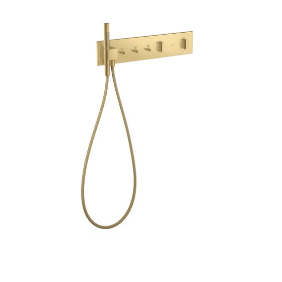 Hansgrohe AXOR ShowerComposition Thermostatmodul 540x110mm, Unterputz für 3 Verbraucher, Brushed Gold Optic