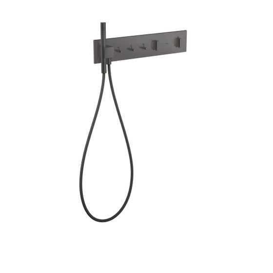 Hansgrohe AXOR ShowerComposition Thermostatmodul 540x110mm, Unterputz für 3 Verbraucher, Brushed Black Chrome