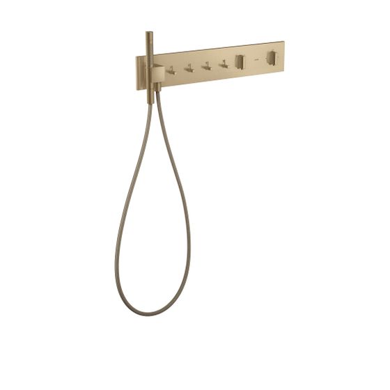 Hansgrohe AXOR ShowerComposition Thermostatmodul 610x110mm, Unterputz für 4 Verbraucher, Brushed Bronze