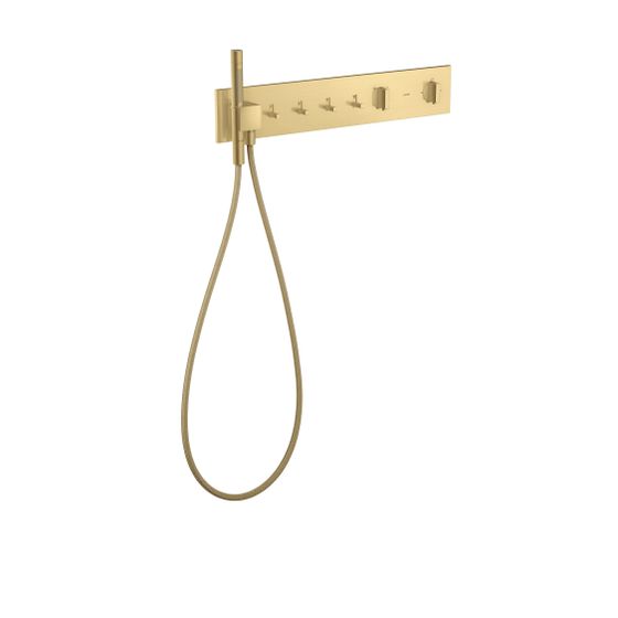 Hansgrohe AXOR ShowerComposition Thermostatmodul 610x110mm, Unterputz für 4 Verbraucher, Brushed Gold Optic