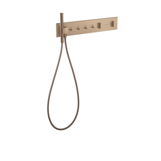 Hansgrohe AXOR ShowerComposition Thermostatmodul 610x110mm, Unterputz für 4 Verbraucher, Brushed Red Gold