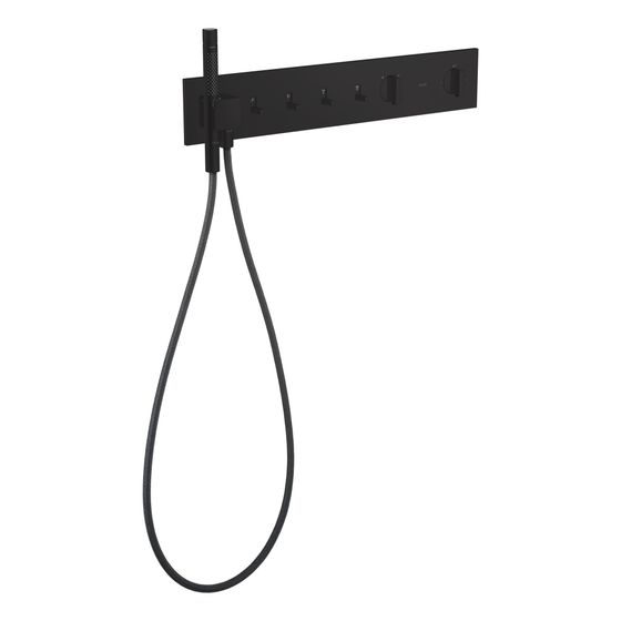 Hansgrohe AXOR ShowerComposition Thermostatmodul 610x110mm, Unterputz für 4 Verbraucher, Mattschwarz