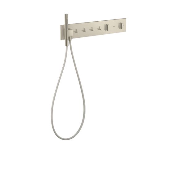 Hansgrohe AXOR ShowerComposition Thermostatmodul 610x110mm, Unterputz für 4 Verbraucher, Brushed Nickel