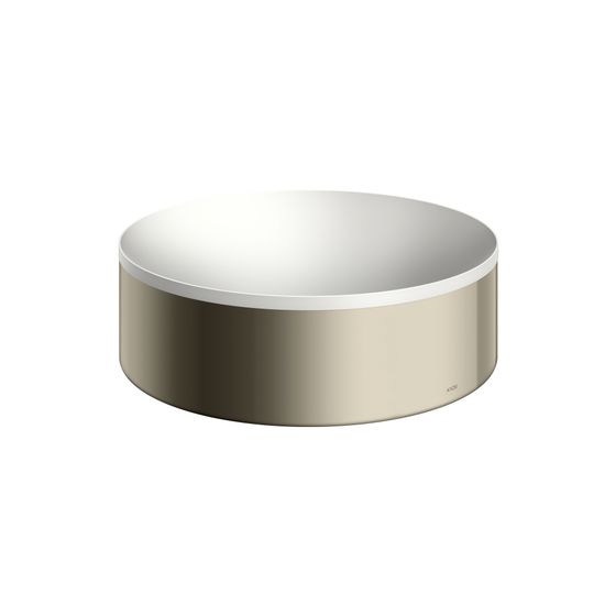 Hansgrohe AXOR Aufsatzwaschtisch Suite Rund, 300x105x300mm, ohne Hahnloch, Überlauf, Polished Nickel