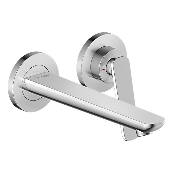 Hansgrohe AXOR Citterio C Einhebel-Waschtischmischer Unterputz für Wandmontage, Auslauf 195mm, Chrom