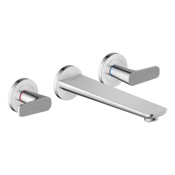 Hansgrohe AXOR Citterio C 3-Loch Wannenmischer Unterputz Wandmontage, Cubic cut, Chrom