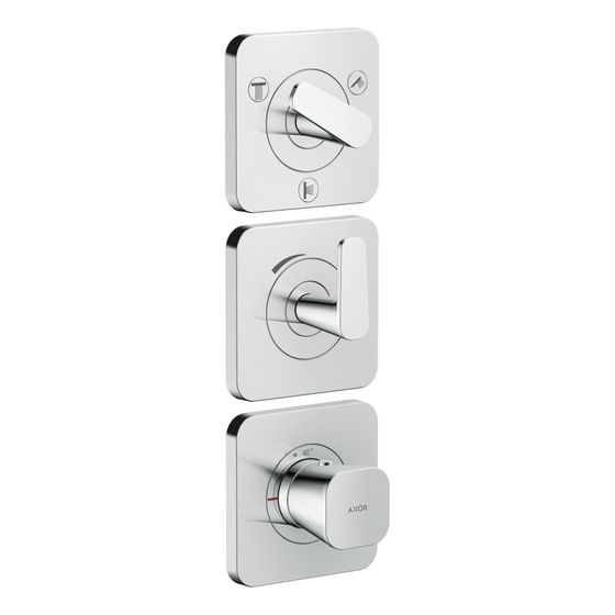 Hansgrohe AXOR Citterio C Thermostatmodul 380x120mm, UP DN 20, Platte für 3 Verbraucher, Chrom