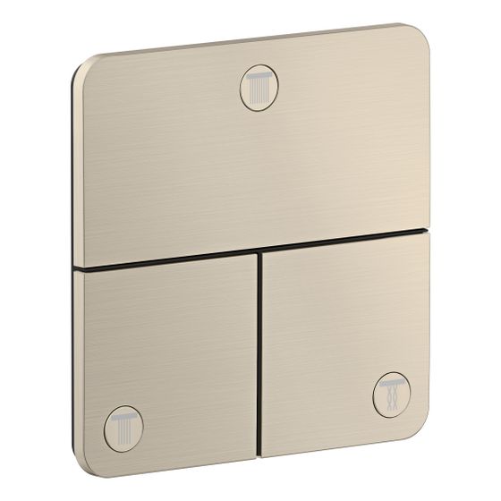Hansgrohe AXOR ShowerSelect ID Ventil Unterputz, 26l/min, softsquare für 3 Verbraucher, Brushed Nickel