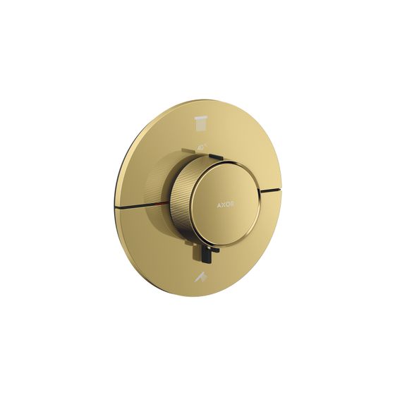 Hansgrohe AXOR ShowerSelect ID Thermostat Unterputz, 22,1l/min, rund für 2 Verbraucher, Polished Gold Optic