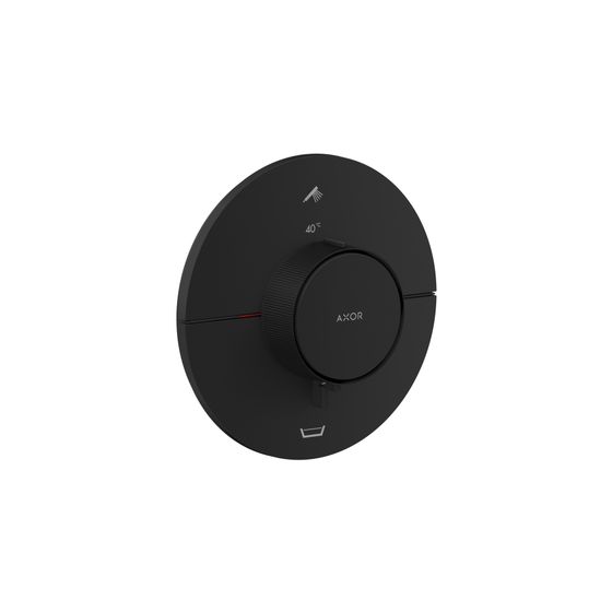 Hansgrohe AXOR ShowerSelect ID Thermostat Unterputz, 26l/min, rund für 2 Verb., integrierter Sicherungskombination, Mattschwarz
