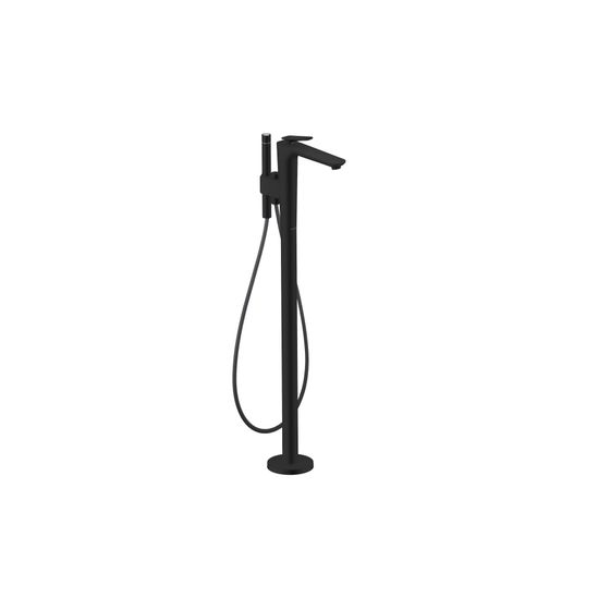Hansgrohe AXOR Citterio C Einhebel-Wannenmischer bodenstehend, Cubic cut, Mattschwarz