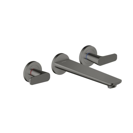 Hansgrohe AXOR Citterio C 3-Loch Wannenmischer Unterputz Wandmontage, Cubic cut, Polished Black Chrome
