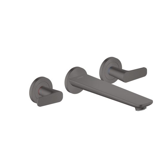 Hansgrohe AXOR Citterio C 3-Loch Wannenmischer Unterputz Wandmontage, Cubic cut, Brushed Black Chrome