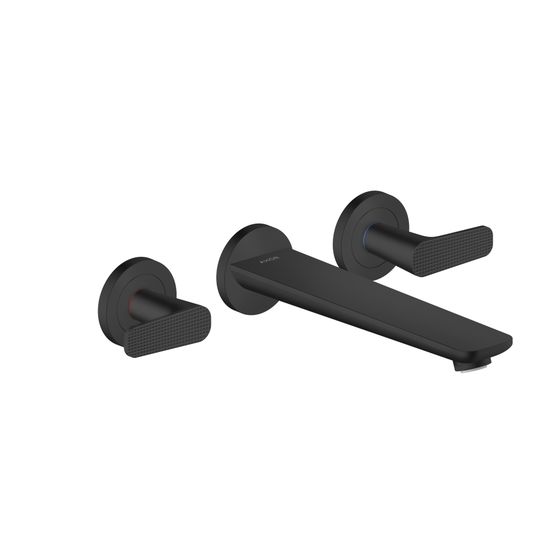 Hansgrohe AXOR Citterio C 3-Loch Wannenmischer Unterputz Wandmontage, Cubic cut, Mattschwarz