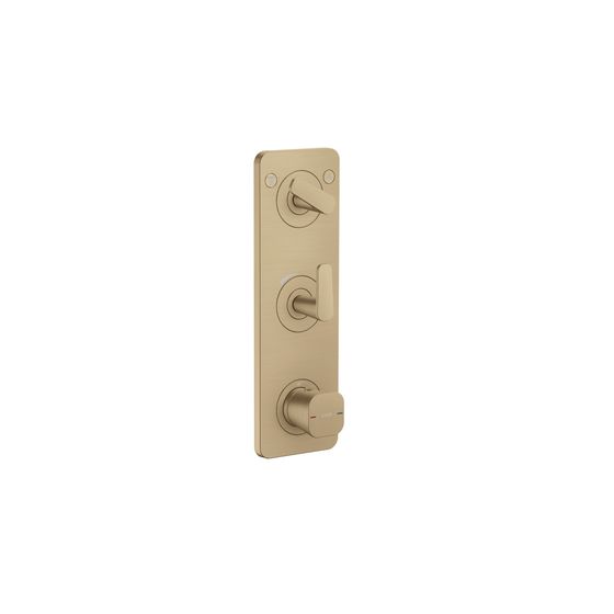 Hansgrohe AXOR Citterio C Thermostatmodul 380x120mm, UP DN 20, Platte für 2 Verbraucher, Brushed Bronze