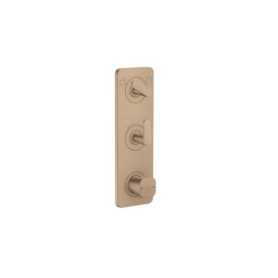 Hansgrohe AXOR Citterio C Thermostatmodul 380x120mm, UP DN 20, Platte für 2 Verbraucher, Brushed Red Gold