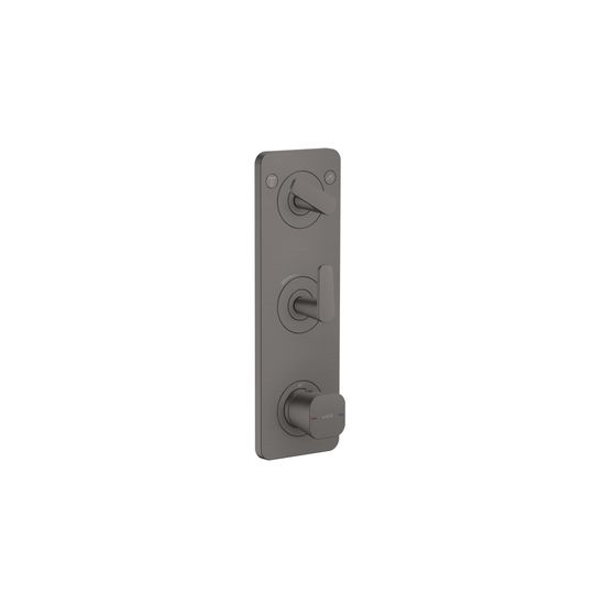 Hansgrohe AXOR Citterio C Thermostatmodul 380x120mm, UP DN 20, Platte für 2 Verbraucher, Brushed Black Chrome