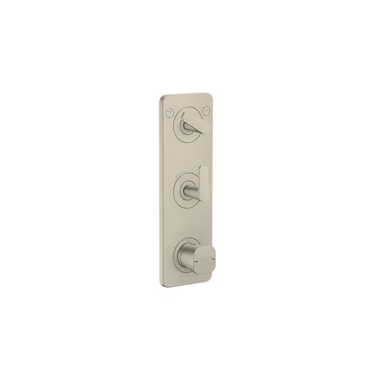 Hansgrohe AXOR Citterio C Thermostatmodul 380x120mm, UP DN 20, Platte für 2 Verbraucher, Brushed Nickel