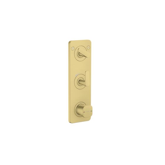 Hansgrohe AXOR Citterio C Thermostatmodul 380x120mm, UP DN 20, Platte für 2 Verbraucher, Brushed Brass