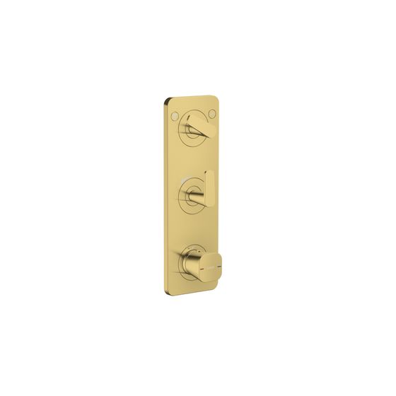 Hansgrohe AXOR Citterio C Thermostatmodul 380x120mm, UP DN 20, Platte für 2 Verbraucher, Polished Gold Optic