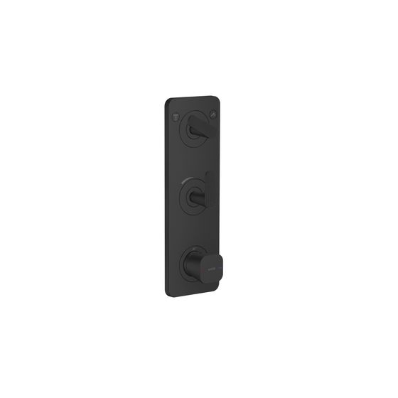 Hansgrohe AXOR Citterio C Thermostatmodul 380x120mm, UP DN 20, Platte für 2 Verbraucher, Cubic cut, Mattschwarz