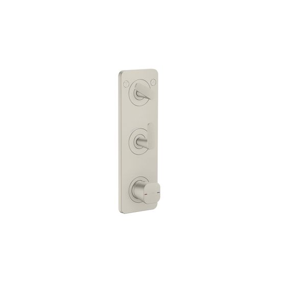 Hansgrohe AXOR Citterio C Thermostatmodul 380x120mm, UP DN 20, Platte für 2 Verbraucher, Cubic cut, Edelstahl Optic