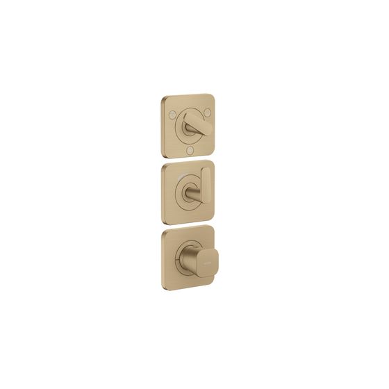 Hansgrohe AXOR Citterio C Thermostatmodul 380x120mm, UP DN 20, Platte für 3 Verbraucher, Brushed Bronze