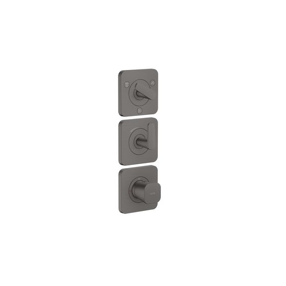 Hansgrohe AXOR Citterio C Thermostatmodul 380x120mm, UP DN 20, Platte für 3 Verbraucher, Brushed Black Chrome