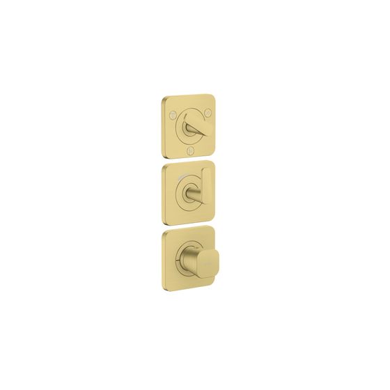 Hansgrohe AXOR Citterio C Thermostatmodul 380x120mm, UP DN 20, Platte für 3 Verbraucher, Brushed Brass