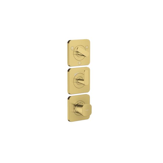 Hansgrohe AXOR Citterio C Thermostatmodul 380x120mm, UP DN 20, Platte für 3 Verbraucher, Polished Gold Optic
