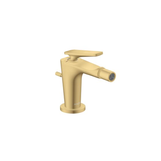 Hansgrohe AXOR Einhebel-Bidetmischer Citterio C Standmontage, Zugstangen-Ablaufgarnitur, Brushed Gold Optic