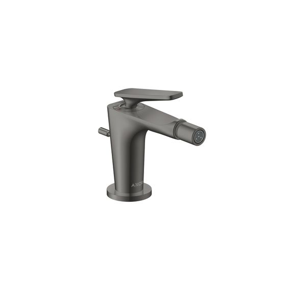 Hansgrohe AXOR Einhebel-Bidetmischer Citterio C Standmontage, Zugstangen-Ablaufgarnitur, Polished Black Chrome