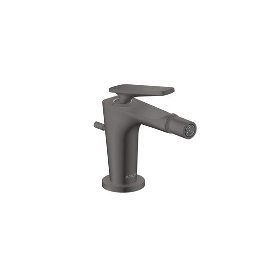 Hansgrohe AXOR Einhebel-Bidetmischer Citterio C Standmontage, Zugstangen-Ablaufgarnitur, Brushed Black Chrome
