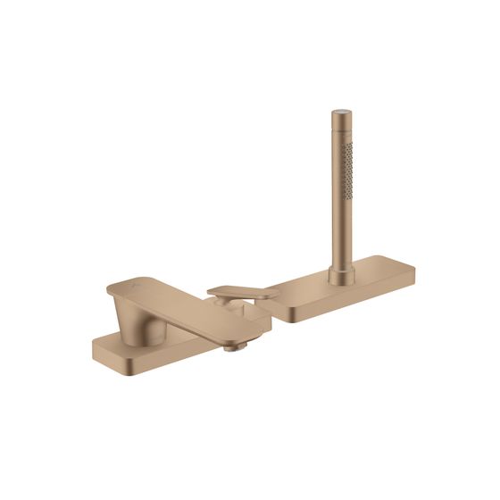 Hansgrohe AXOR Citterio C 3-Loch Einhebel-Wannenmischer, Wannenrandmontage, sBox, Brushed Red Gold