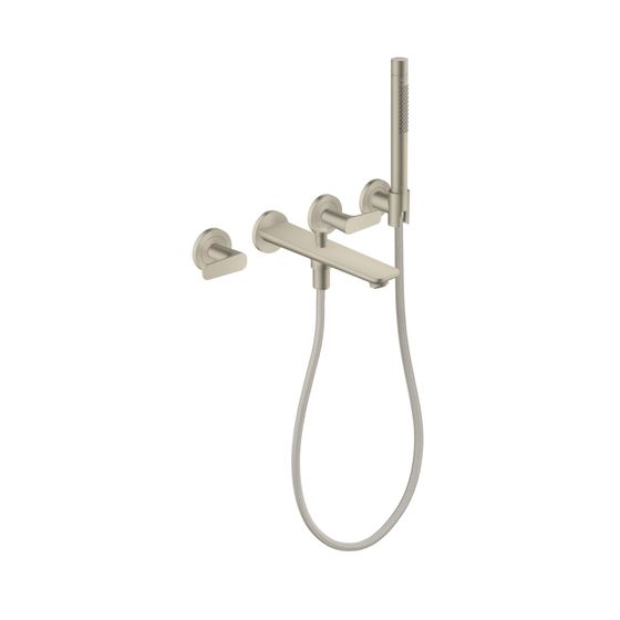 Hansgrohe AXOR Citterio C 3-Loch Wannenmischer Unterputz Wandmontage, Handbrause, Brushed Nickel