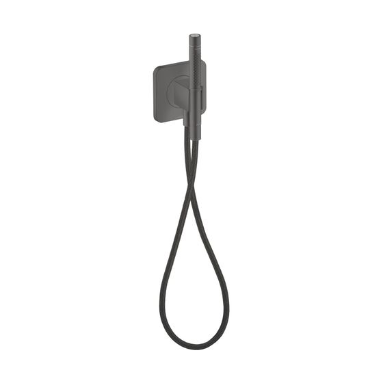 Hansgrohe AXOR Citterio C Portereinheit 120x120mm, softsquare, Stabhandb. 2jet, Textilbr. 125cm, 8,7l/min, Brushed Black Chrome