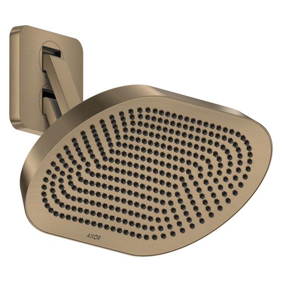 Hansgrohe AXOR ShowerSphere Kopfbrause, 6,7l/min, 370x220mm, 2jet, EcoSmart, beweglichem Brausearm, Brushed Bronze