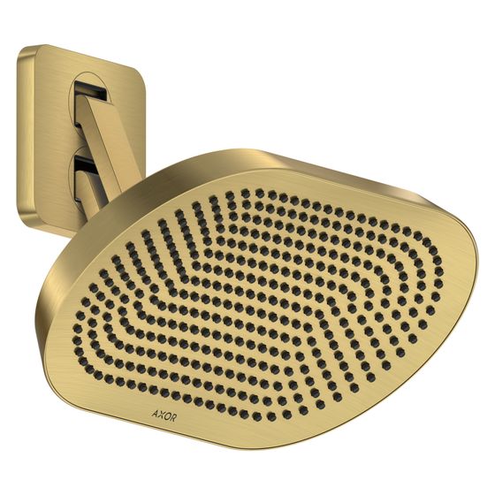 Hansgrohe AXOR ShowerSphere Kopfbrause, 6,7l/min, 370x220mm, 2jet, EcoSmart, beweglichem Brausearm, Brushed Gold Optic