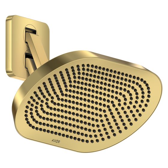 Hansgrohe AXOR ShowerSphere Kopfbrause, 6,7l/min, 370x220mm, 2jet, EcoSmart, beweglichem Brausearm, Polished Gold Optic
